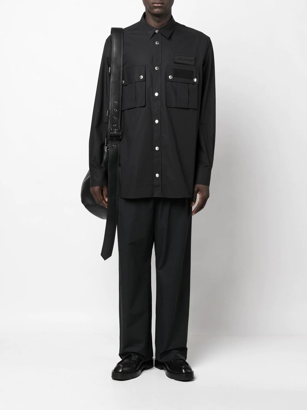 long-sleeve button-fastening shirt - 2