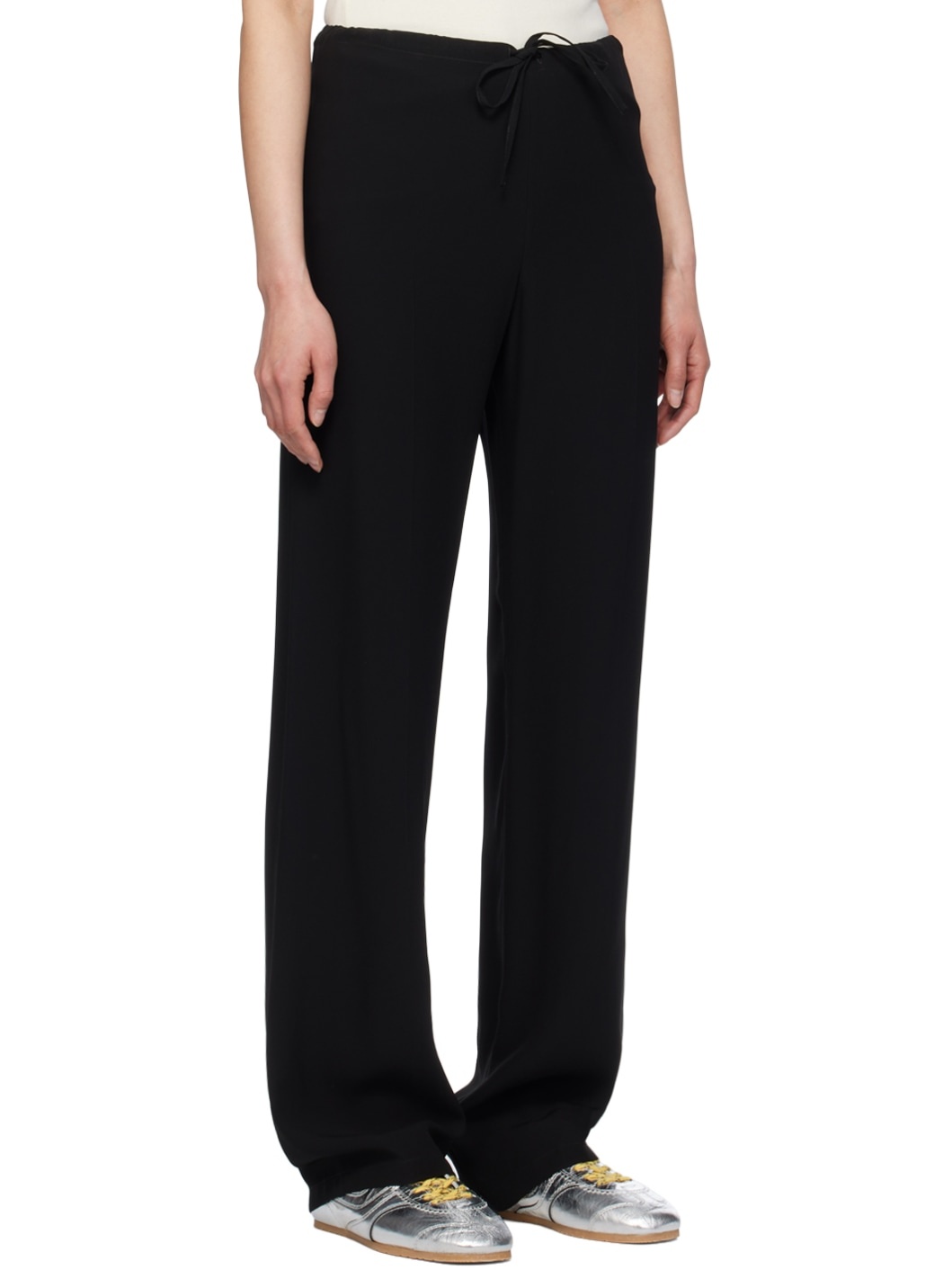 Black Straight-Leg Trousers - 2