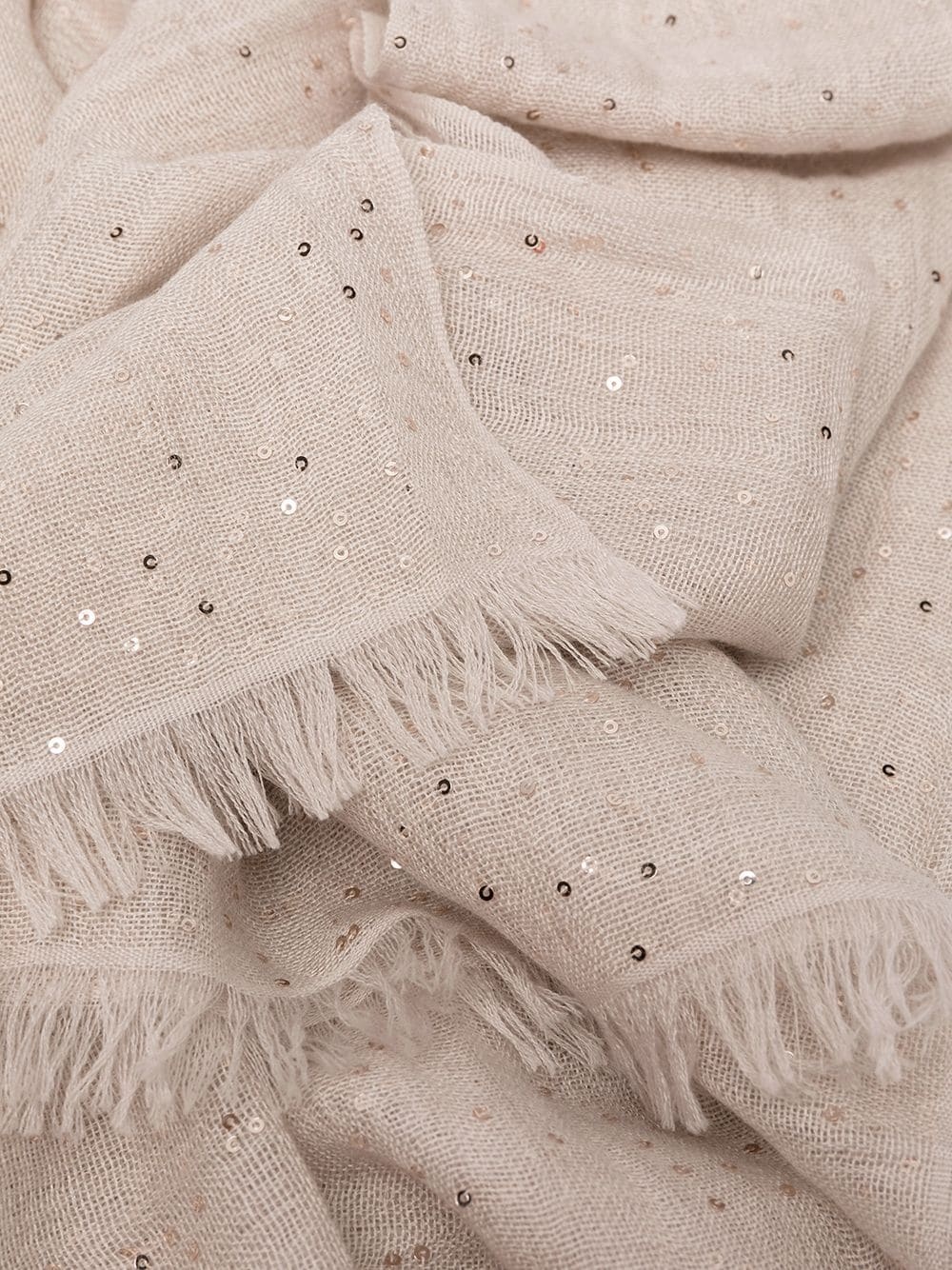 sequin-embellished scarf - 3