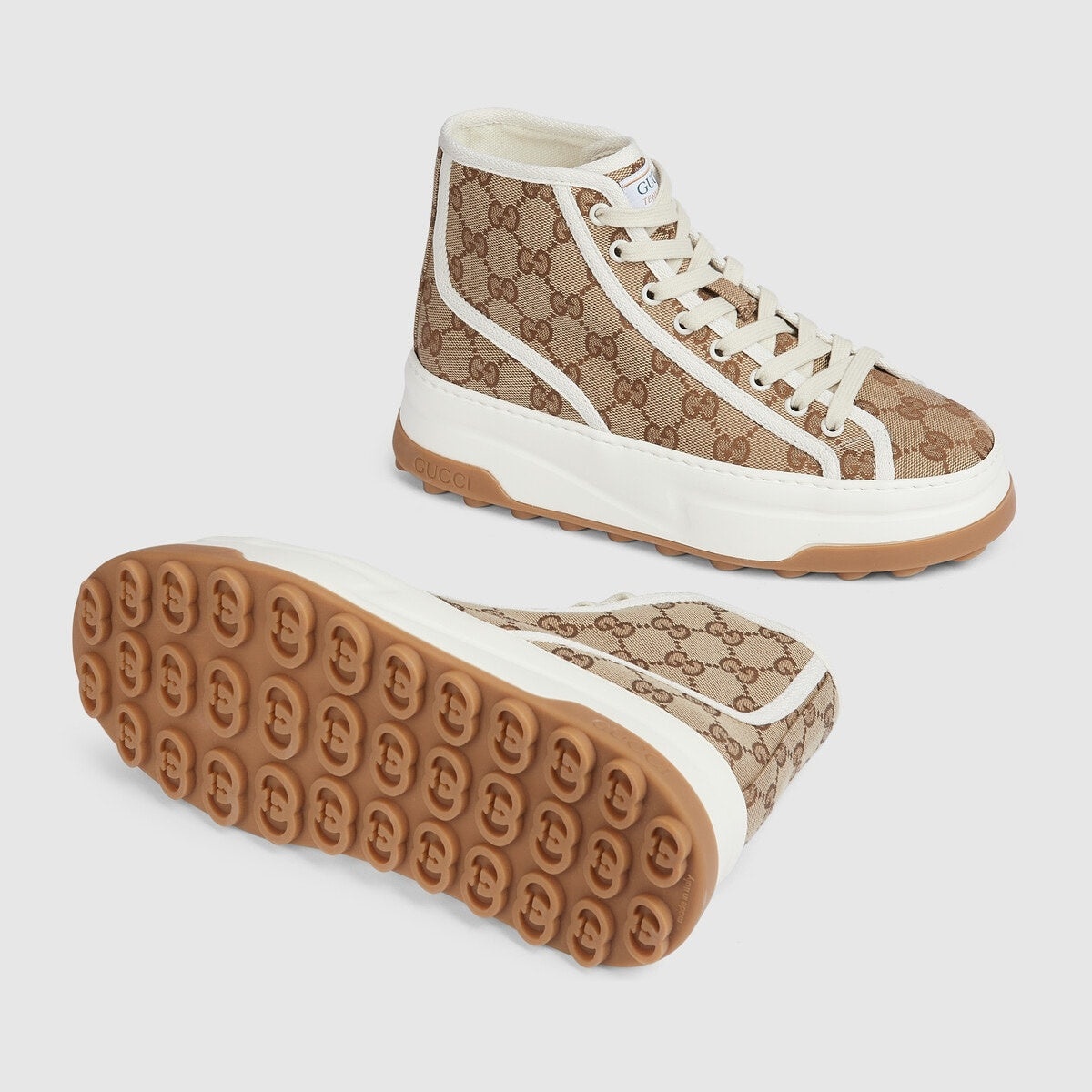 Gucci GG High Top Canvas Sneakers - 4