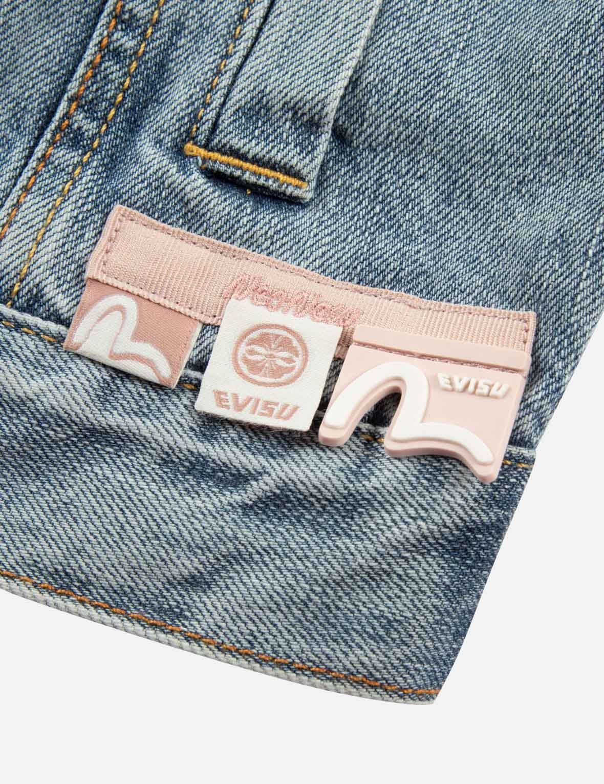 DARUMA APPLIQUÉ LOOSE FIT DENIM JACKET - 9