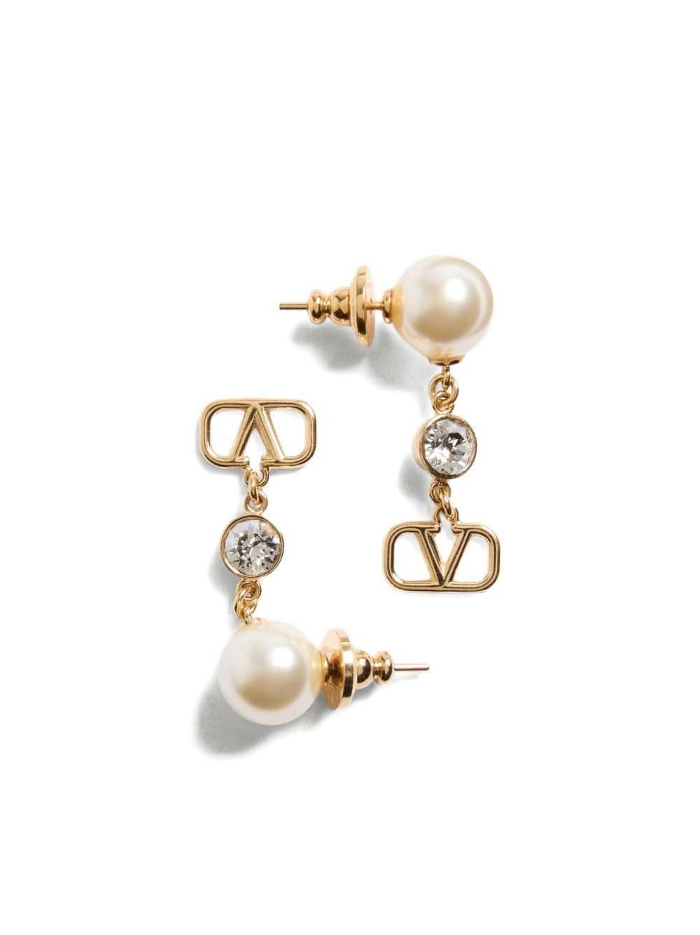 VLogo Signature drop earrings - 4