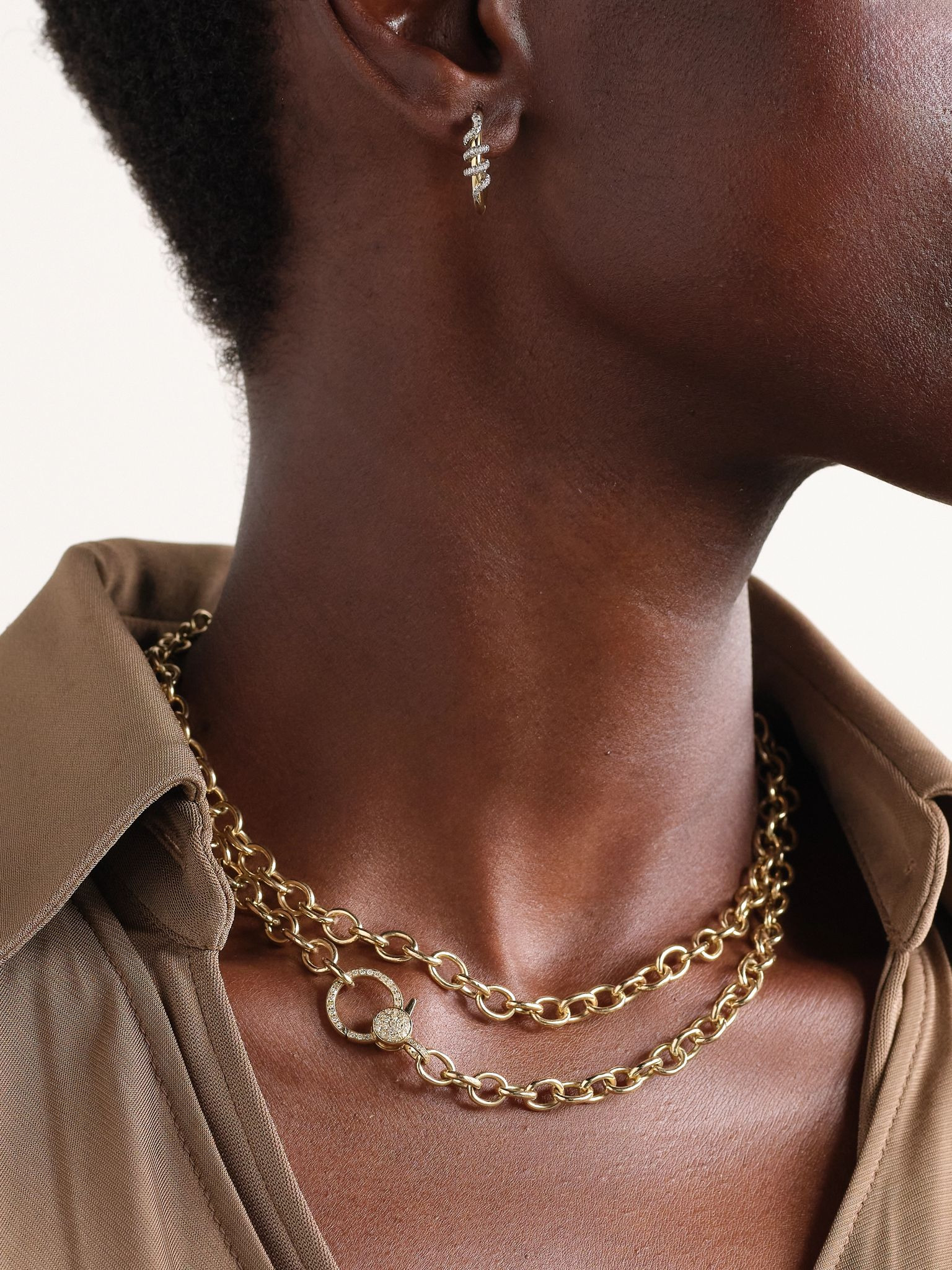 14-karat gold diamond necklace Gold - 5
