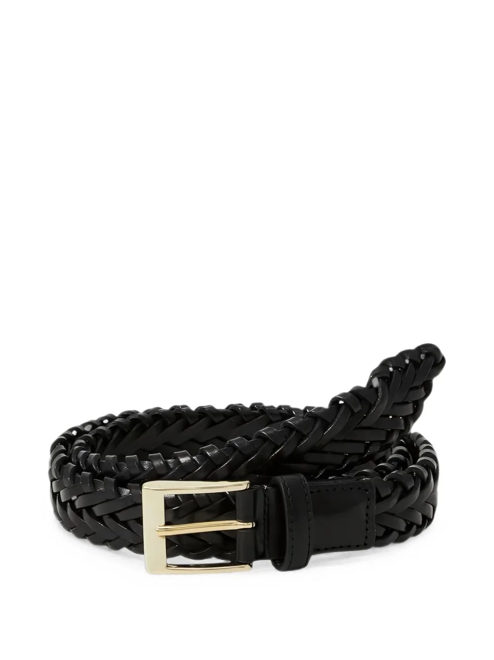 braided leather belt - 1