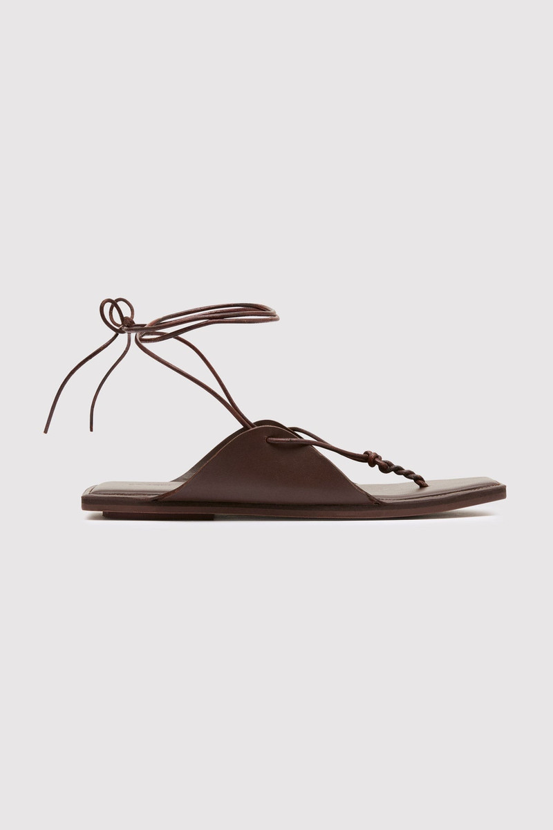 Tie Up Sandal - Chocolate 5