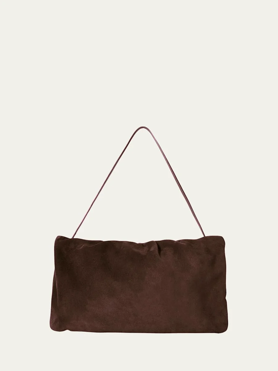 Bourse XL Shoulder Bag in Suede - 1