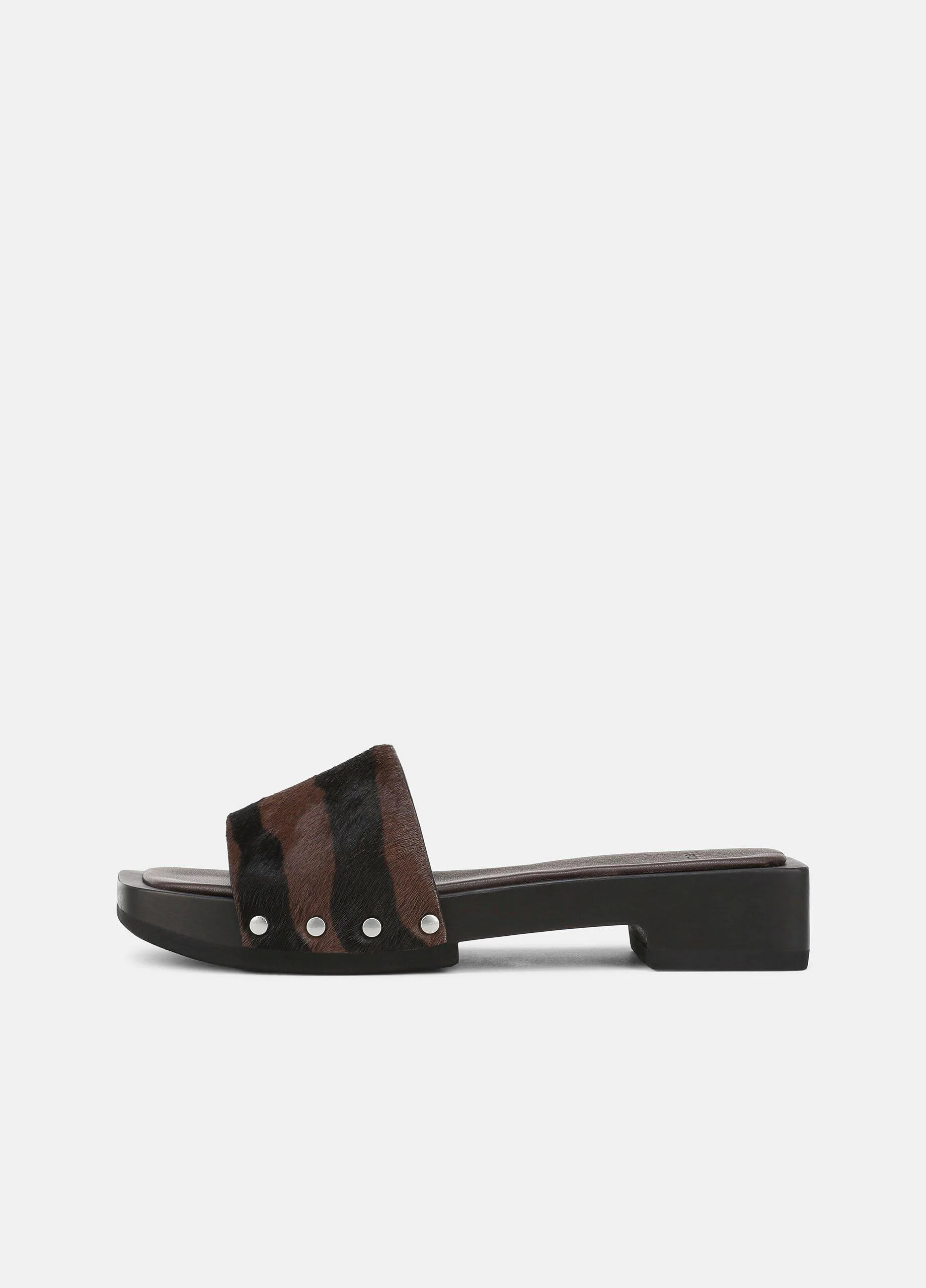 Barbara Animal-Print Calf Hair Slide Sandal - 1