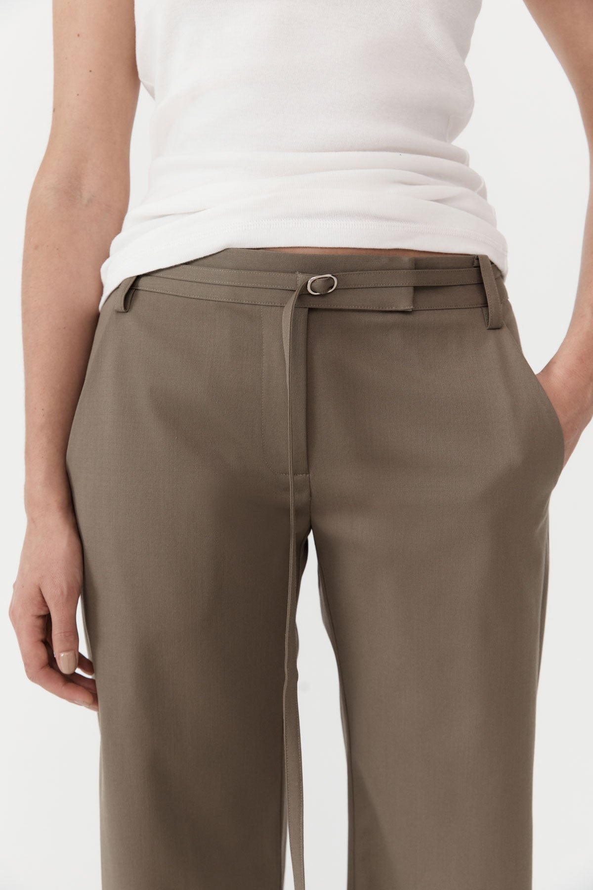 90s Panelled Pants - Kelp - 3