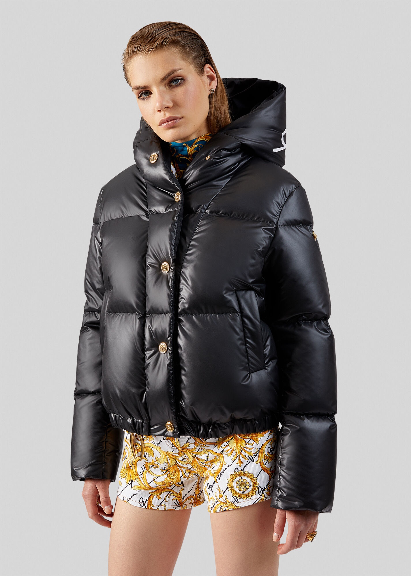 Medusa Button Puffer Jacket - 2