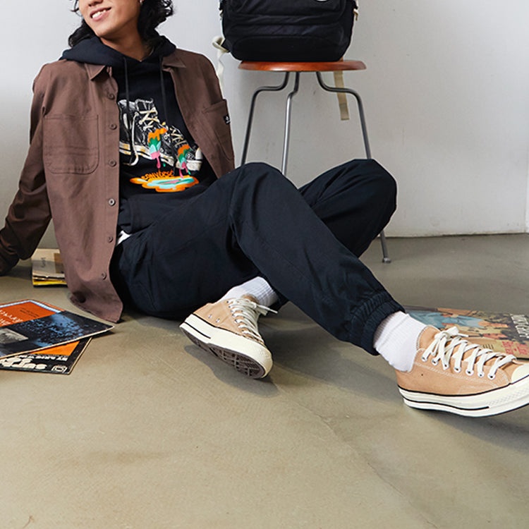 Converse Shoes Printing Fleece Lined Black 10022937-A02 - 5