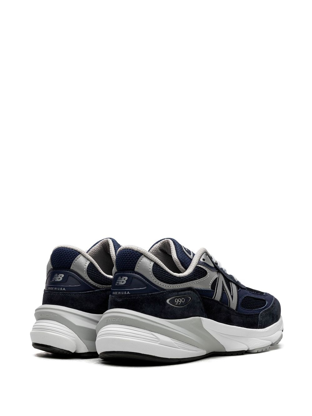 990v6 "Navy" leather sneakers - 3