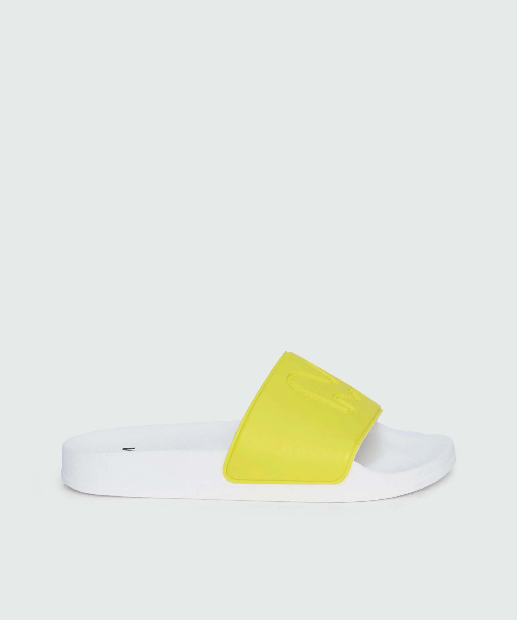 Lime rubber sandals with raised logo - 1