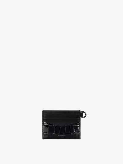 Givenchy 4G CARD HOLDER IN CROCODILE EFFECT LEATHER outlook