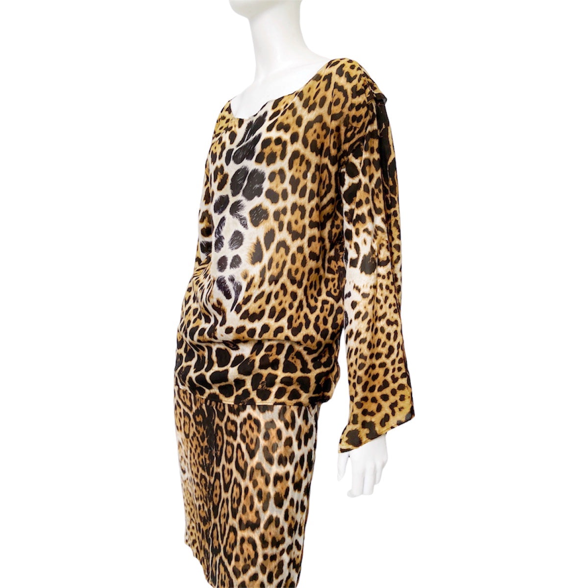 Yves Saint Laurent Rive Gauche Spring 2002 Tom Ford Iconic Runway Leopard/ Cheetah Print Oversized S - 7