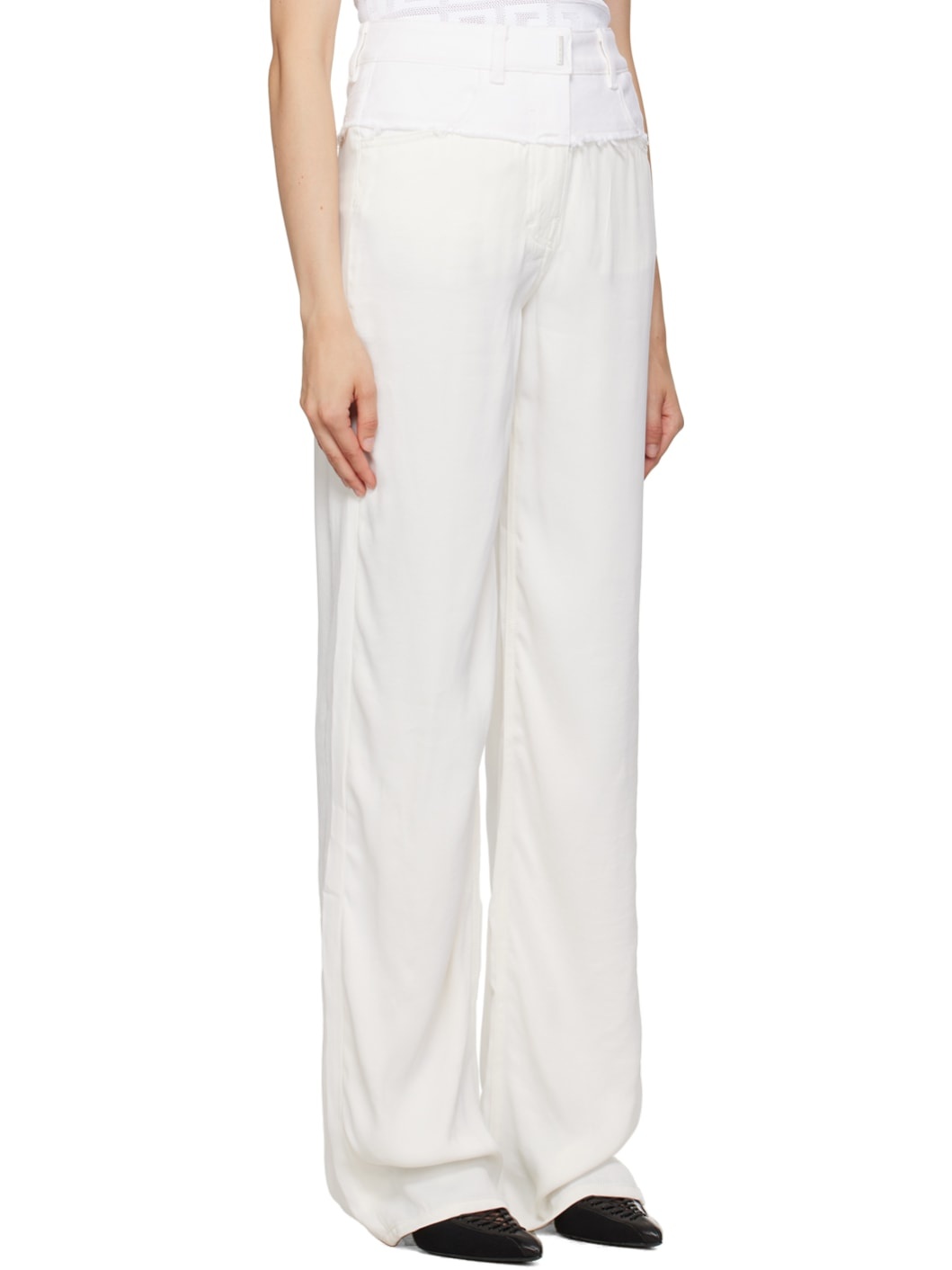 White Oversized Jeans - 2