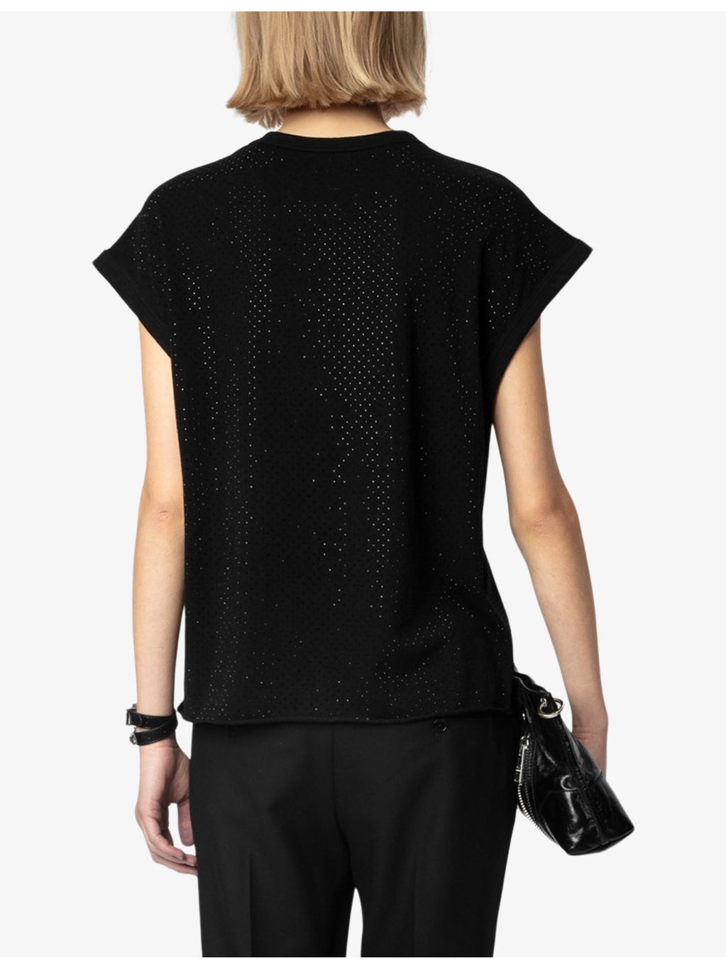 Cecilia rhinestone-embellished organic-cotton top - 4