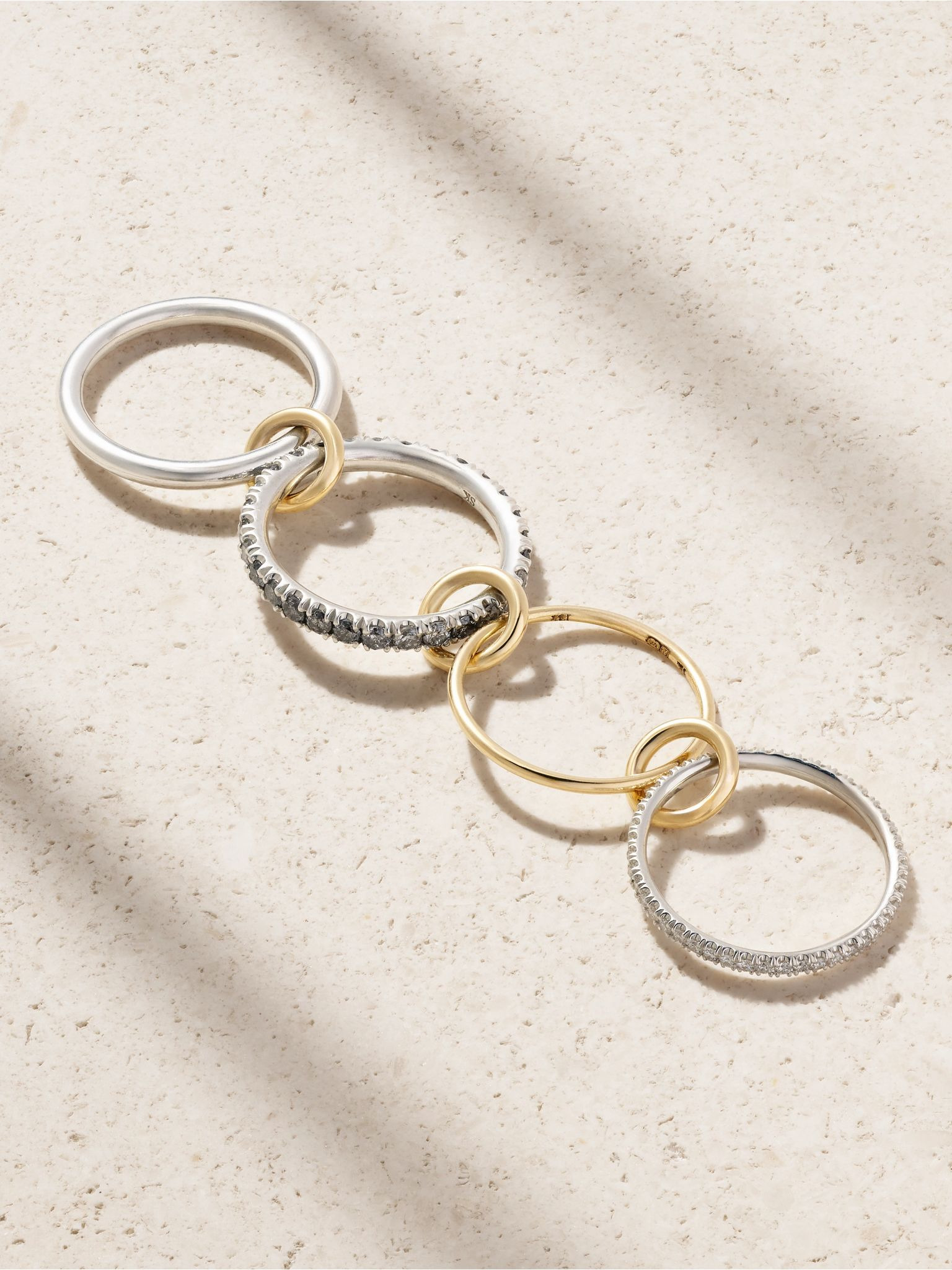 Arla sterling silver and 18-karat gold diamond ring Gold - 3