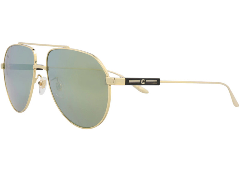 GUCCI Gucci Aviator-Frame Metal Sunglasses Gold Gold Yellow (GG1311S-30013897-002) outlook