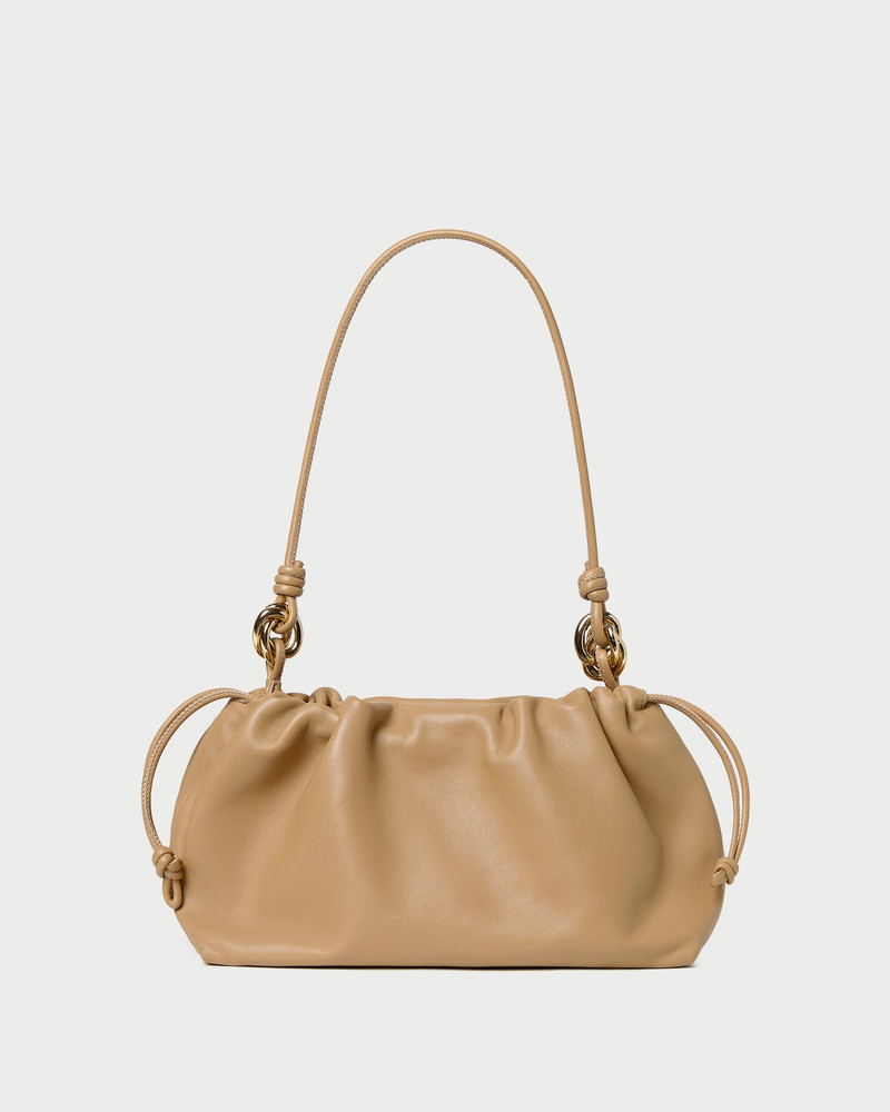 Kiri Khaki Leather Shoulder Bag 1
