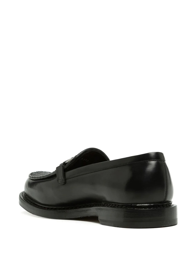 Gancini-plaque leather loafers 3