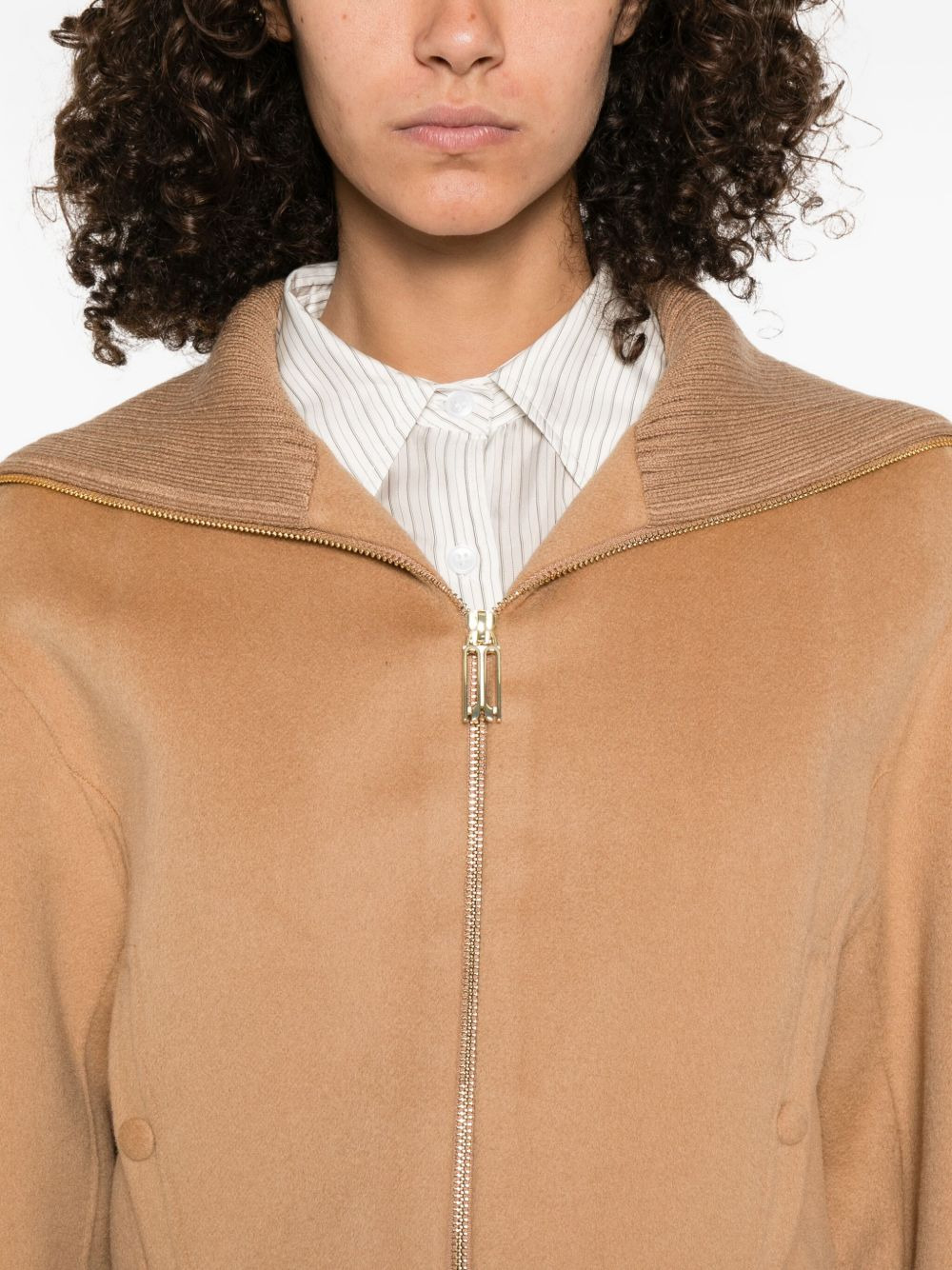 wool-blend cropped jacket - 5