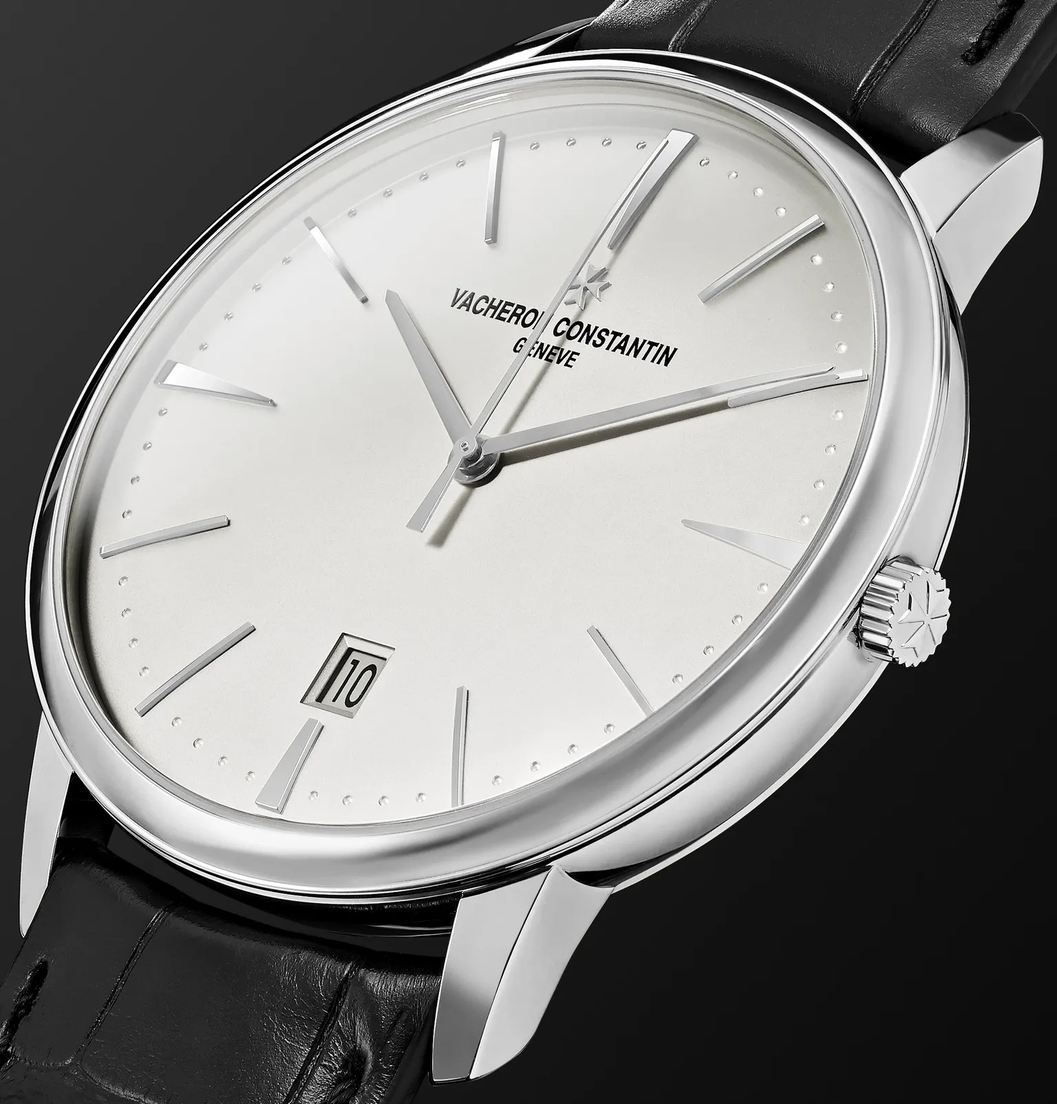 Patrimony Automatic 40mm 18-Karat White Gold and Alligator Watch, Ref. No. 85180/000G-9230 - 4