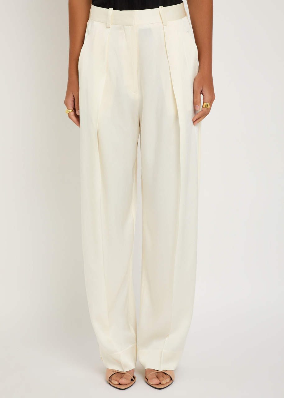 Victoria Beckham Wide-leg Crepe de Chine Trousers - 2