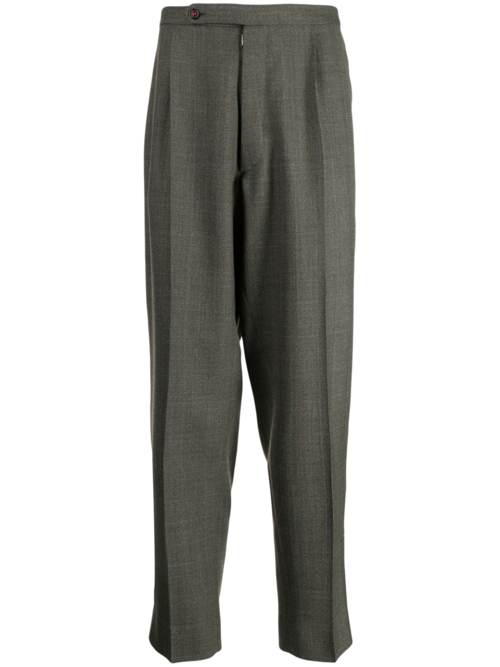 straight-leg wool trousers - 1