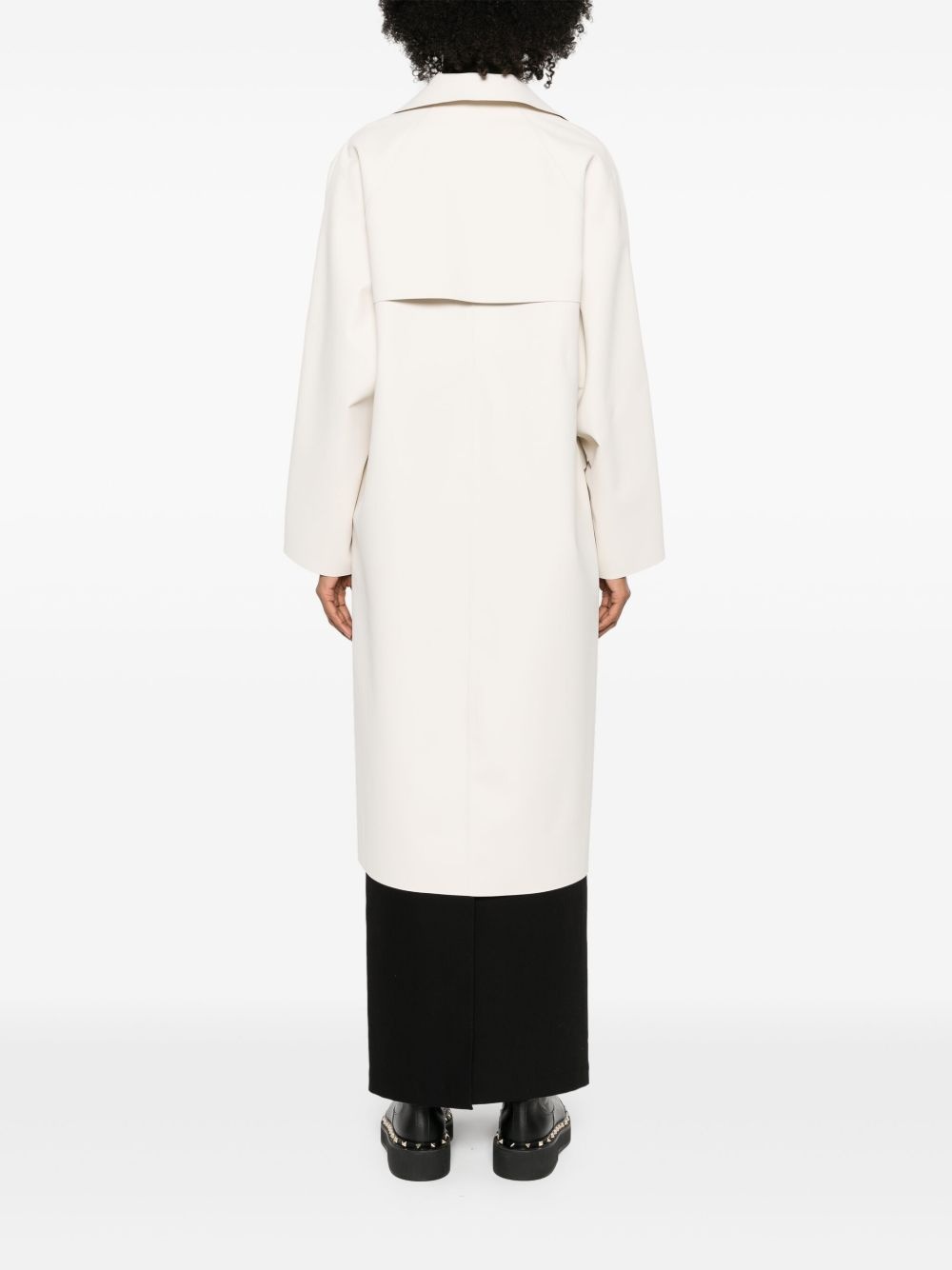 single-breasted long coat - 4