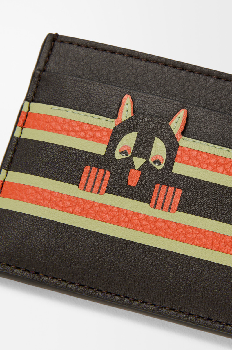 Futurist Cat plain cardholder in classic calfskin 4