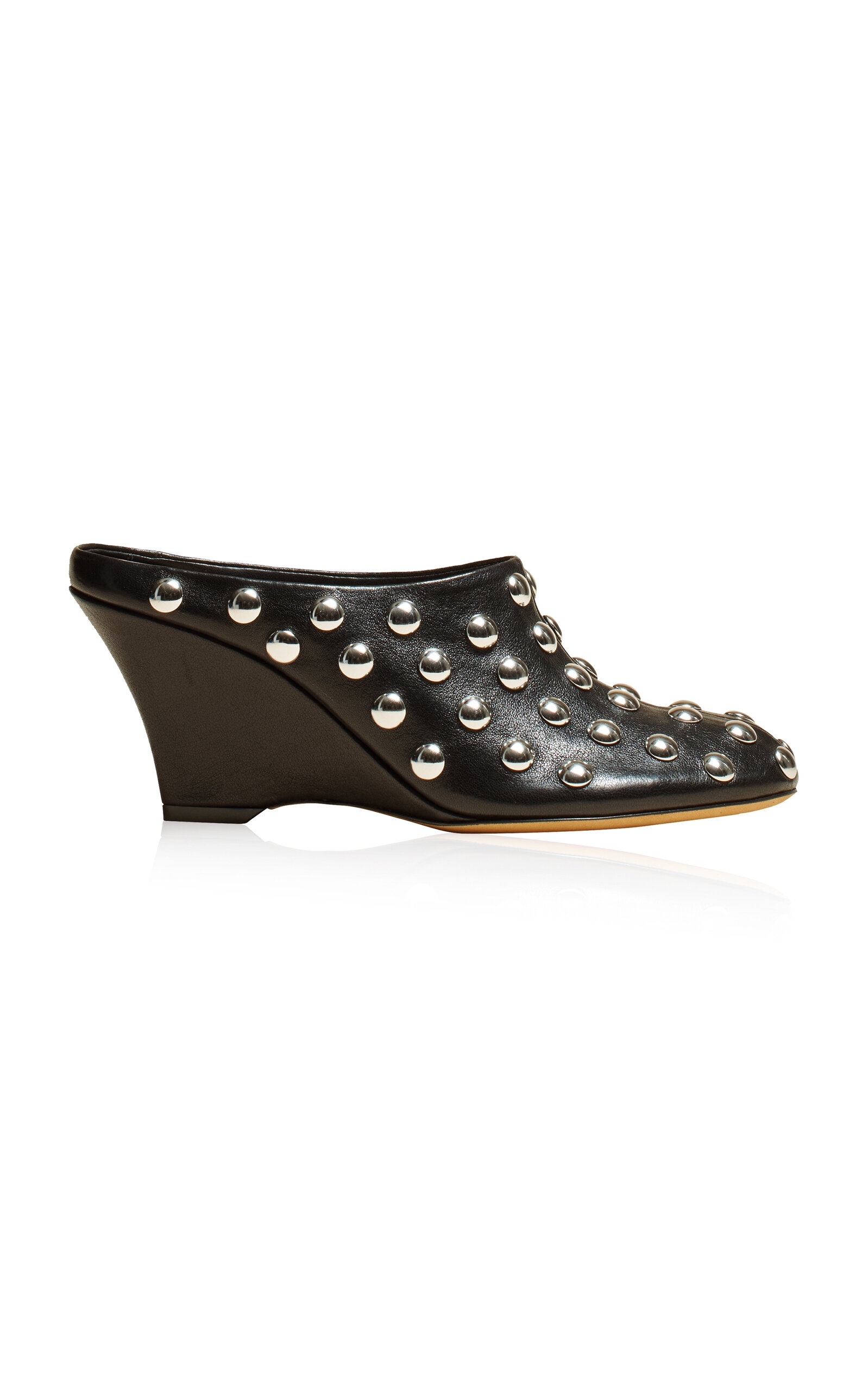 Apollo Leather Studded Mules black - 1