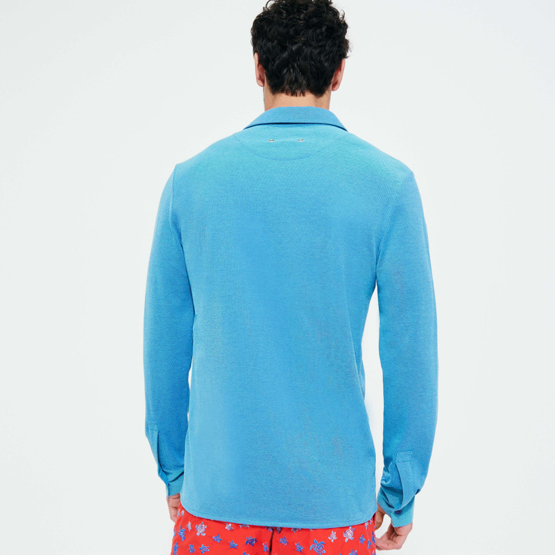 Men Changing Cotton Pique Shirt 4