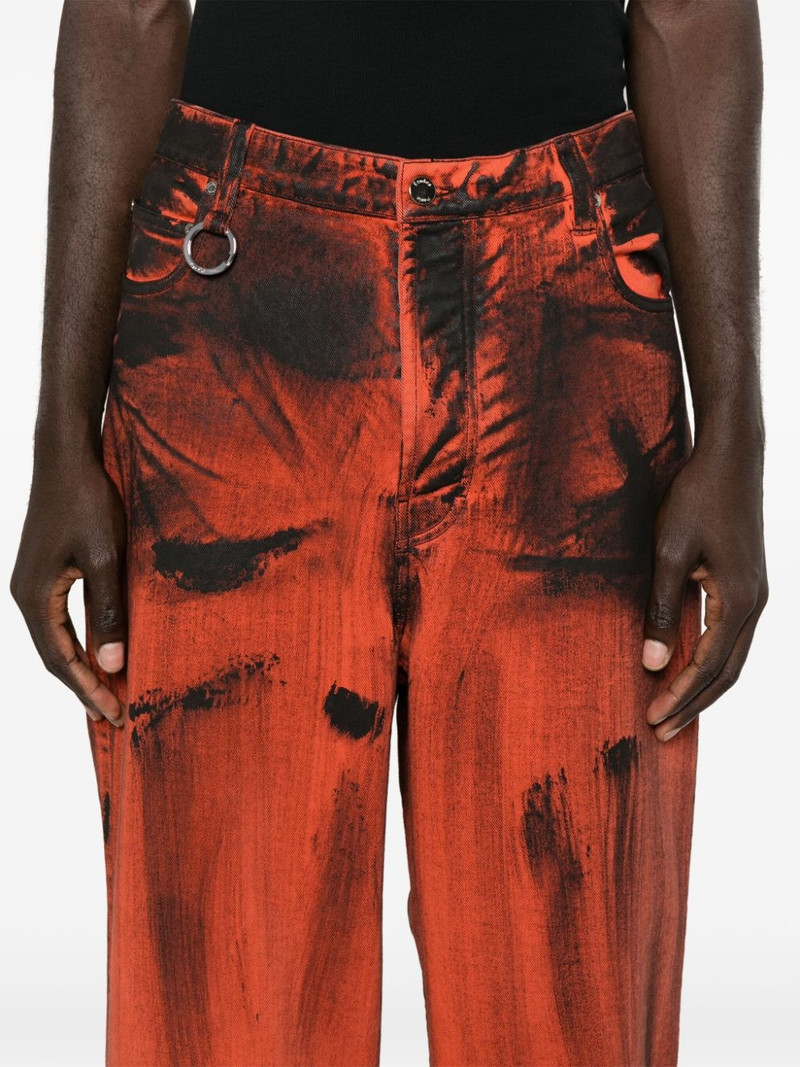 Side Denim straight-leg jeans 6