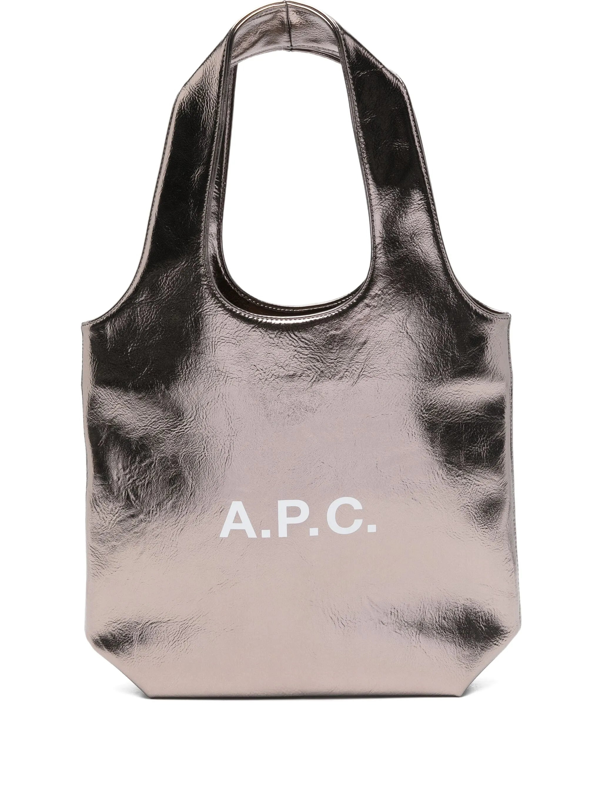 A.p.c. Small Ninon Metallic Logo Tote Bag - 1