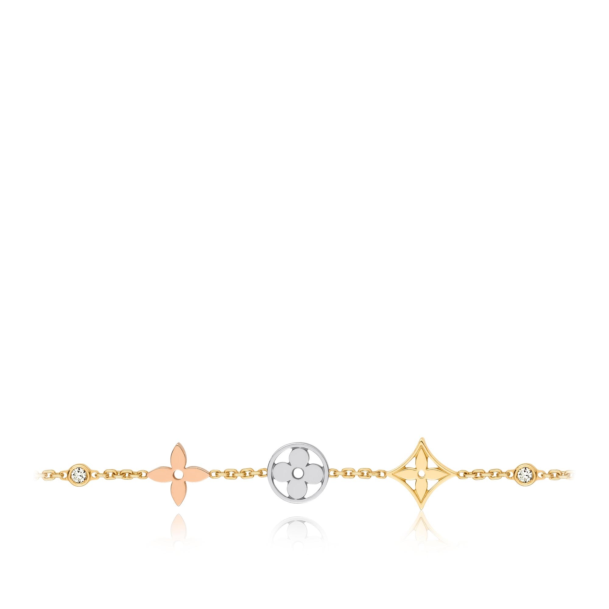 Idylle Blossom bracelet, 3 golds and diamonds - 1