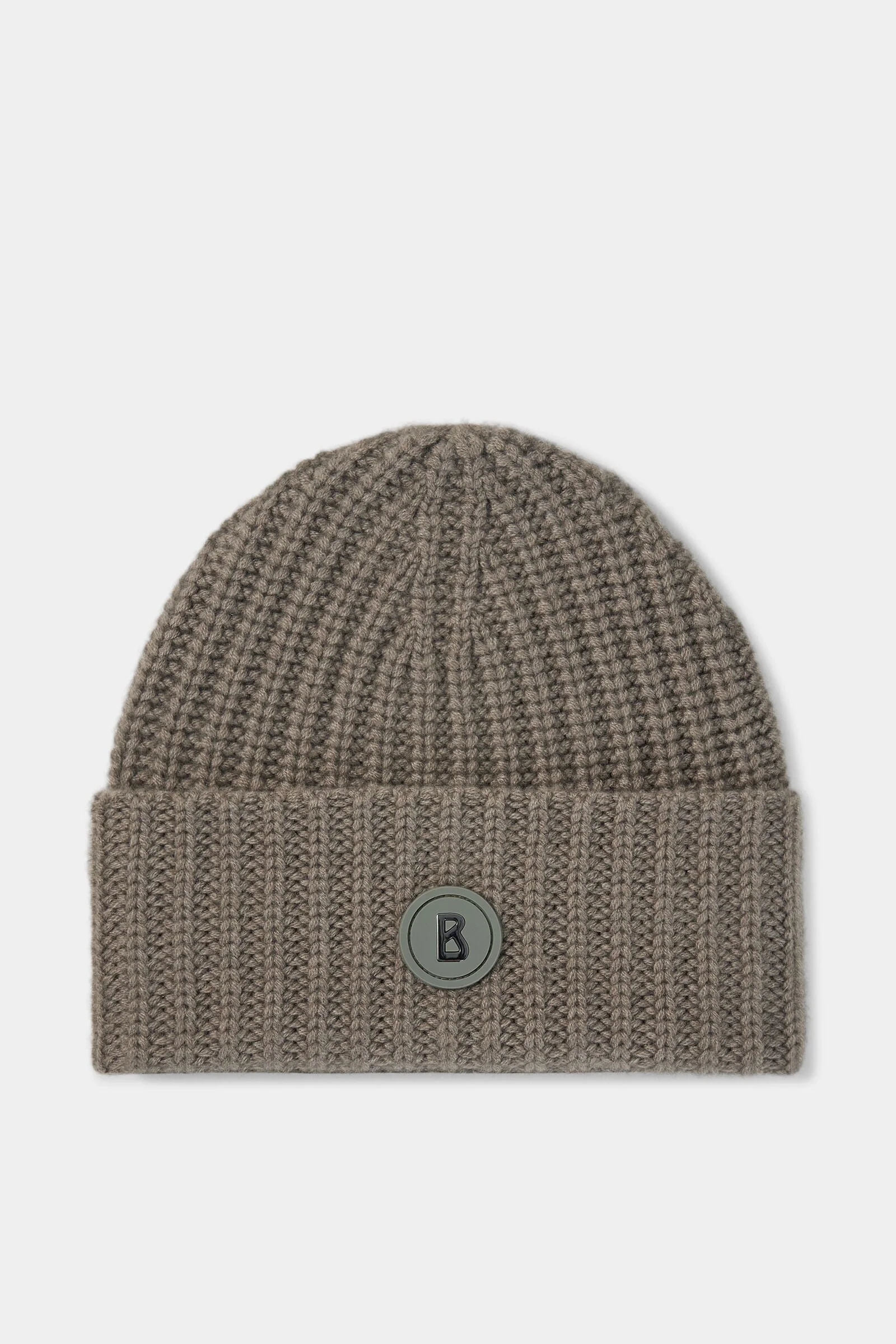 Kilian knitted cashmere hat in Olive - 1