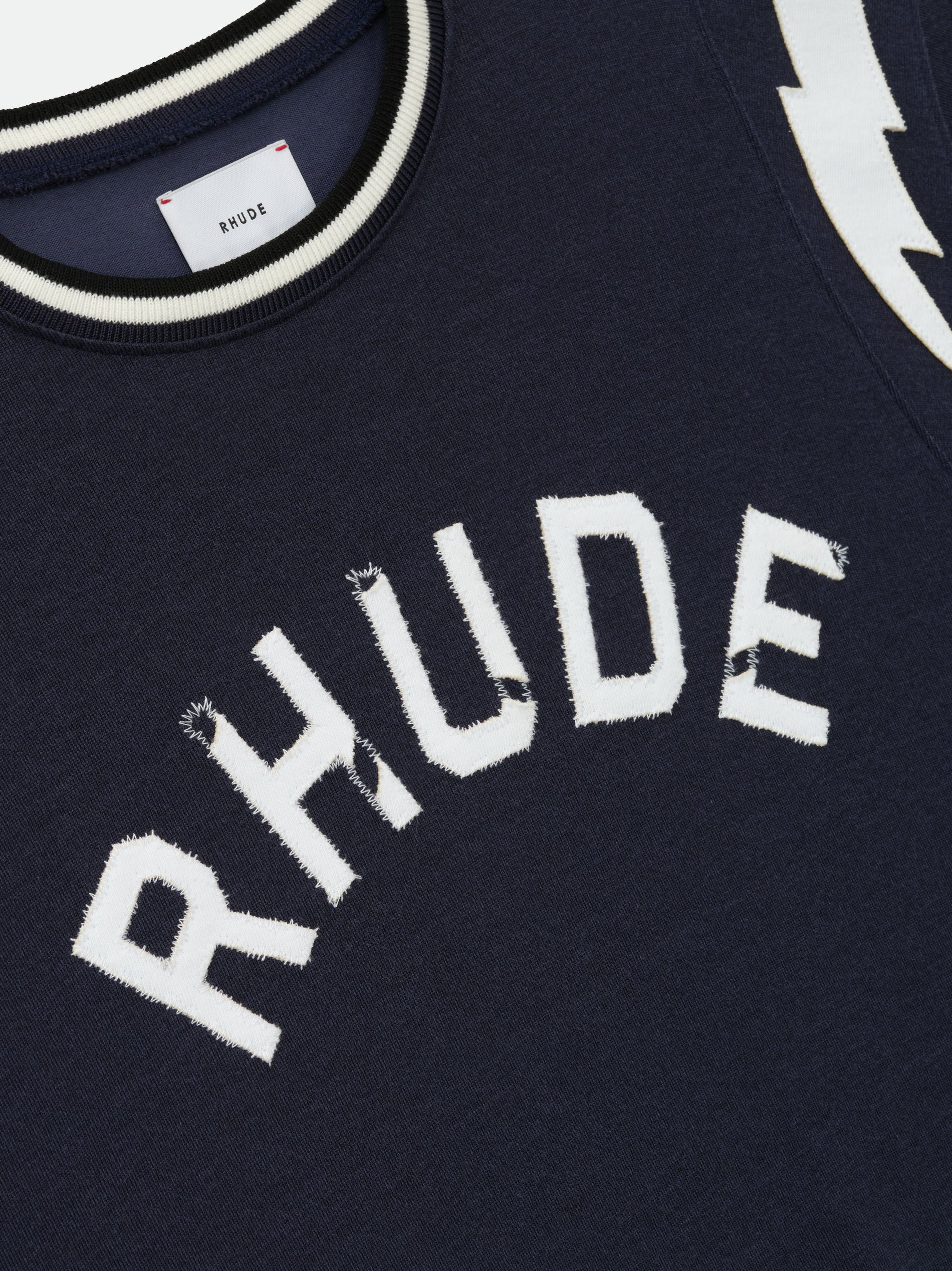 RHUDE LIGHTNING RINGER JERSEY TEE - 5