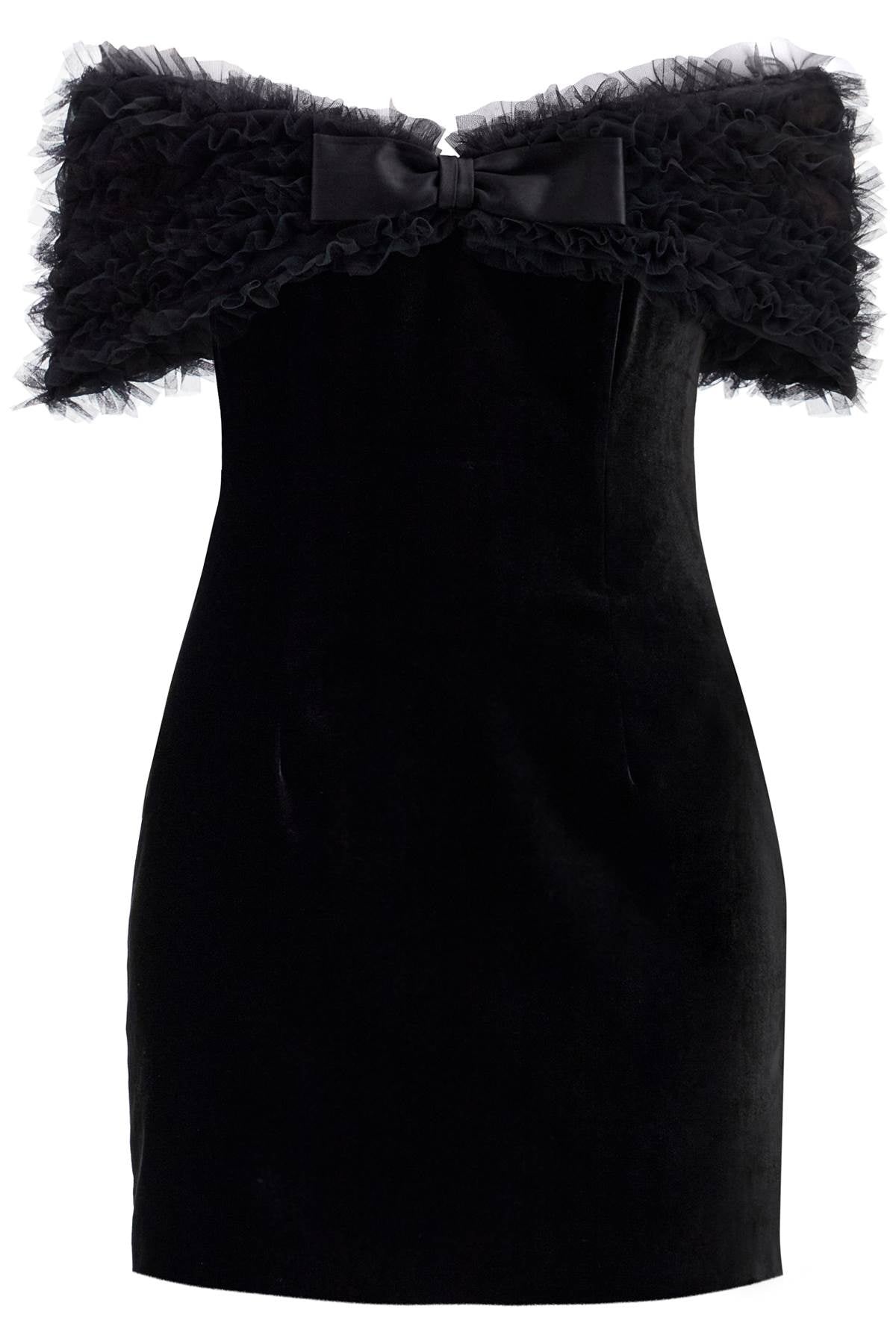 ワンピース ALESSANDRA RICH Velvet off the shoulder dress Alessandra Rich Off-shoulder velvet maxi dress