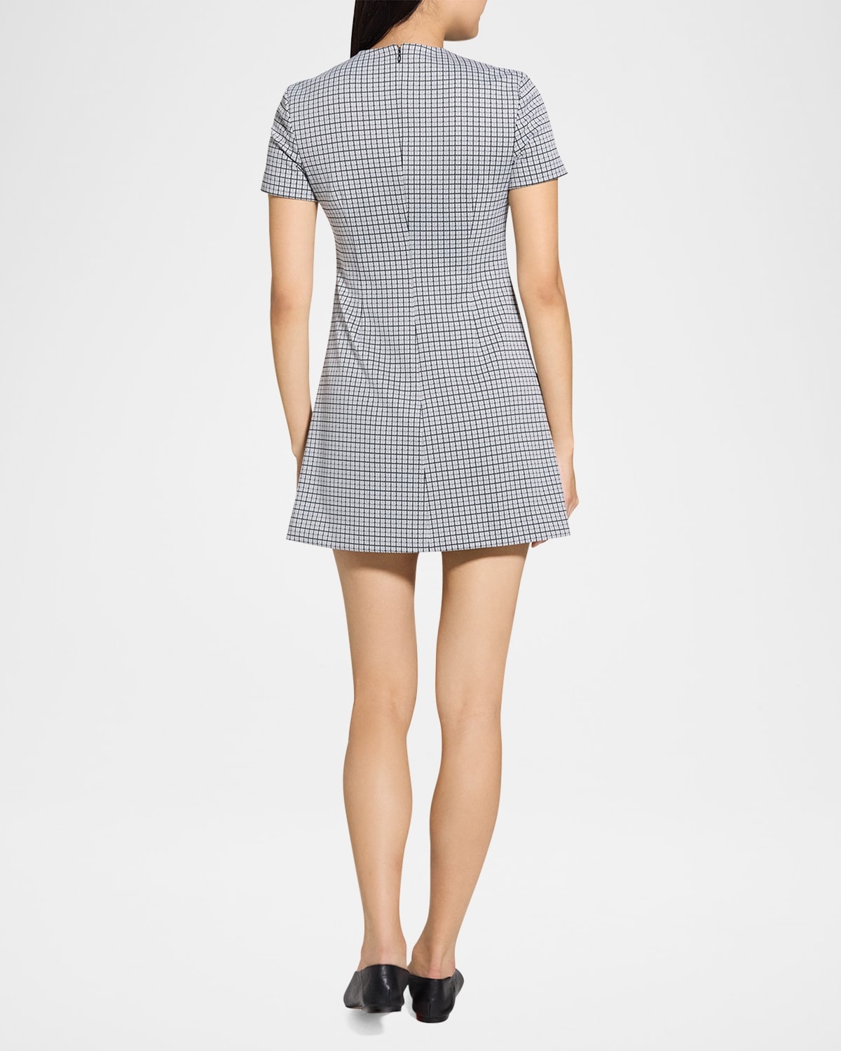 Short-Sleeve A-Line Mini Dress - 3