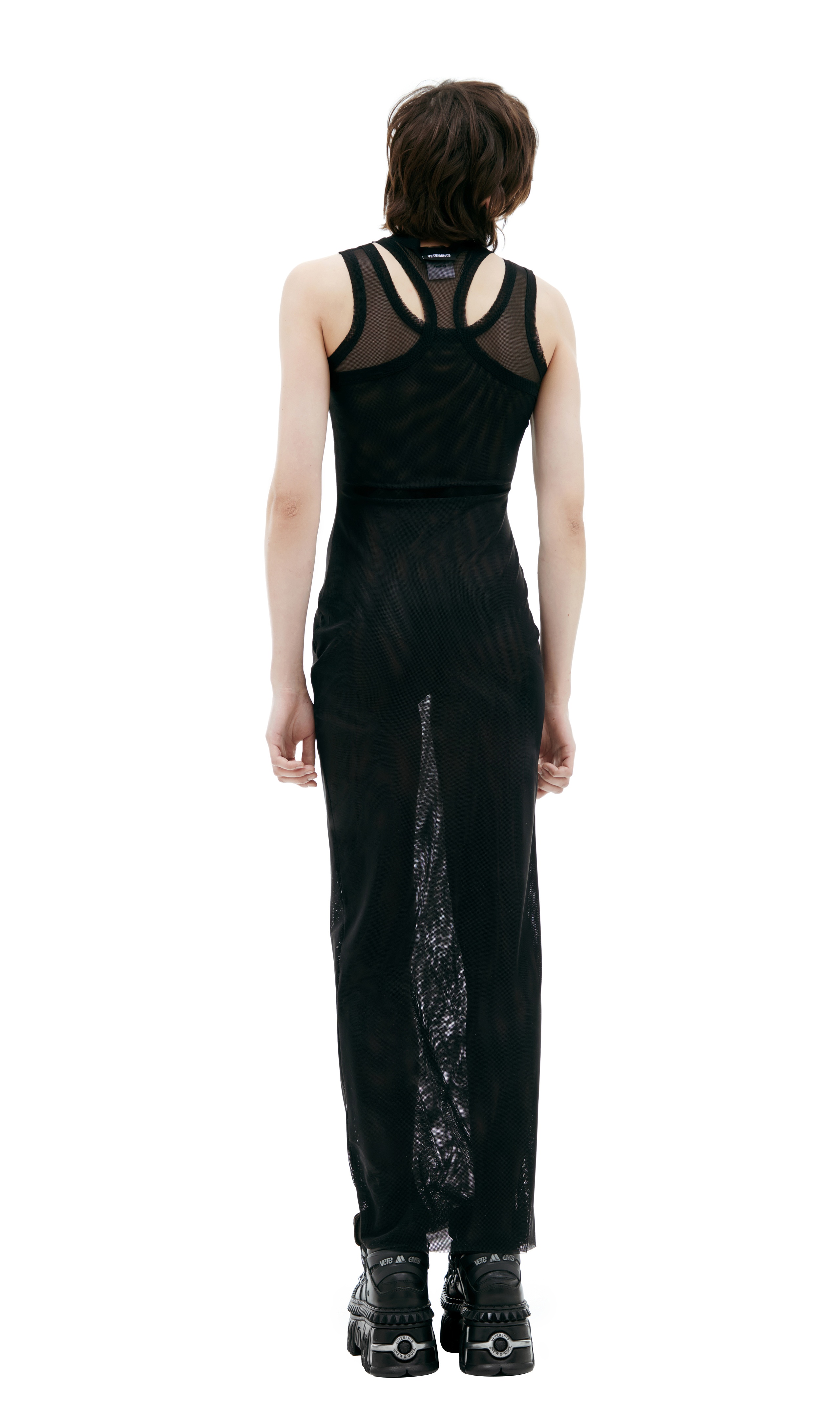 SEMI-TRANSPARENT MAXI DRESS - 3