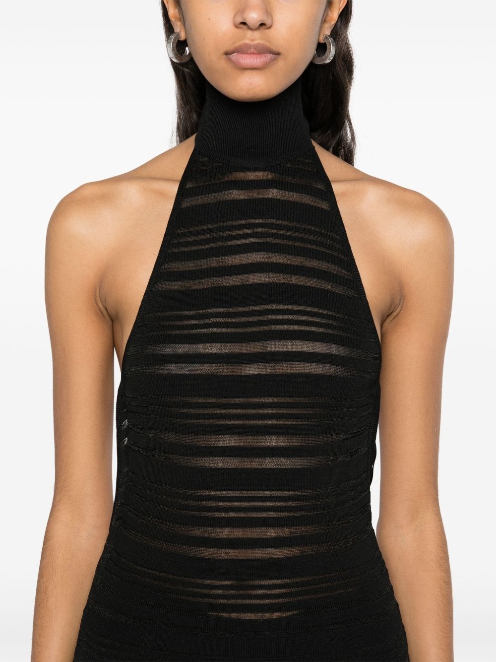ribbed-knit midi dress - 5