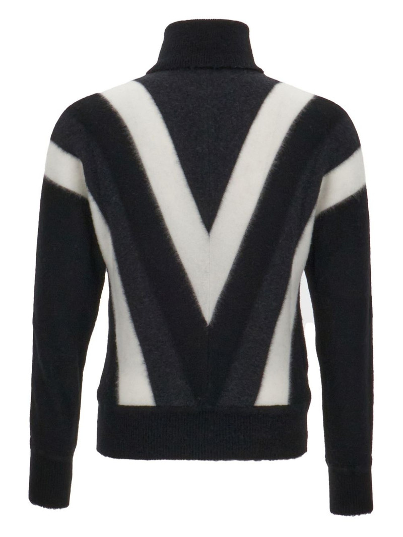SAINT LAURENT graphic-print wool jumper outlook