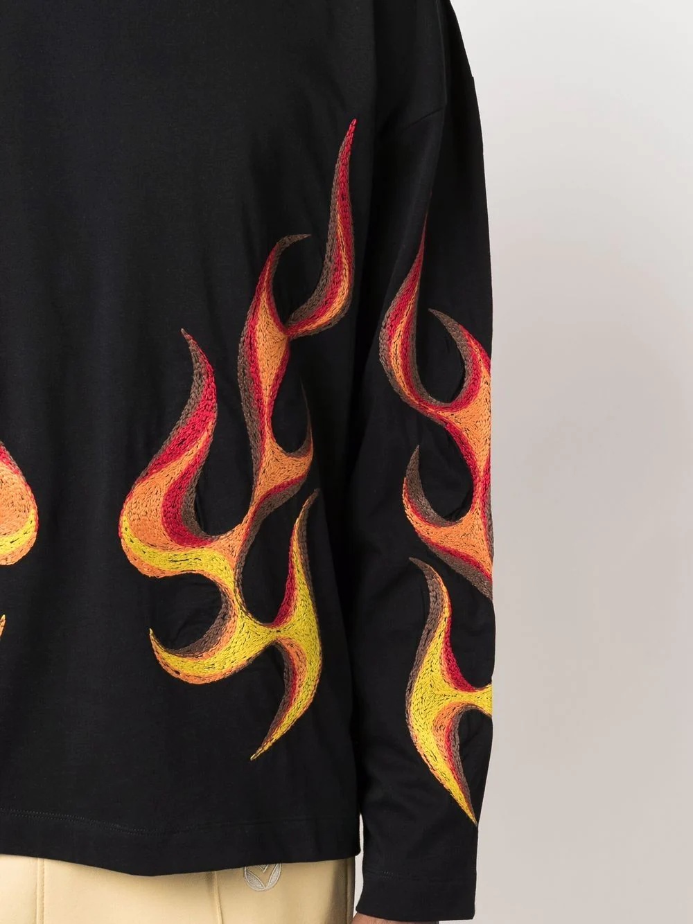 flame-print organic-cotton sweatshirt - 6