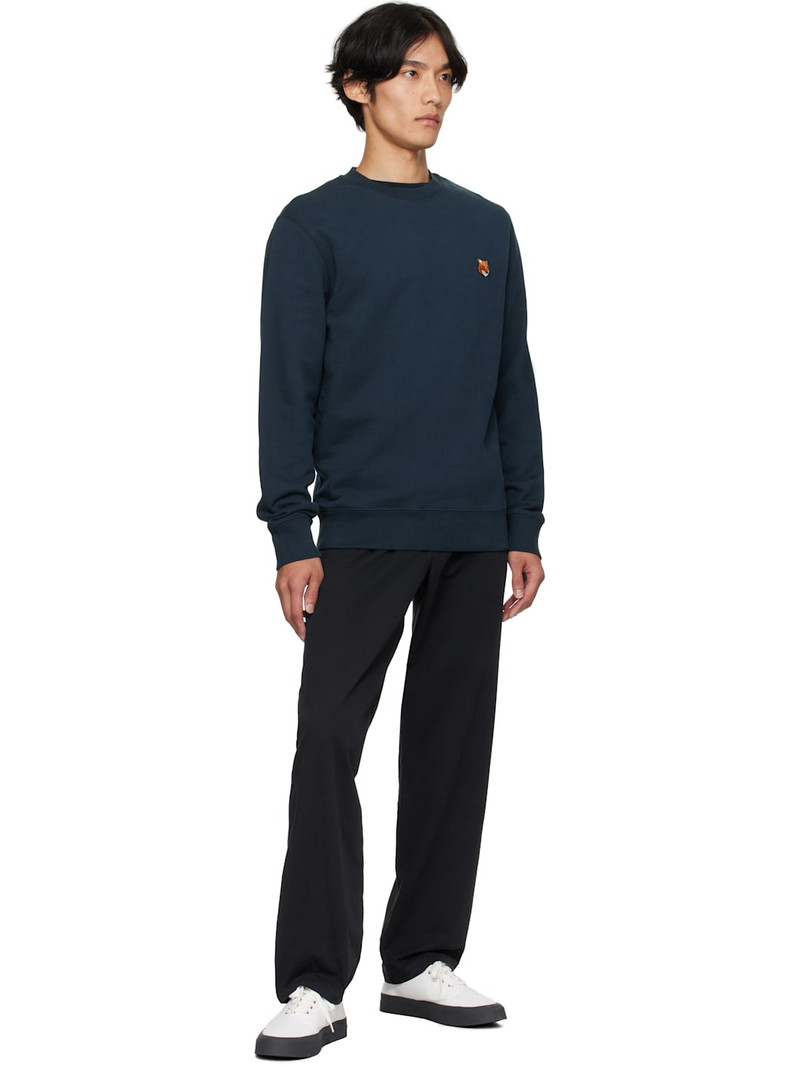 Maison Kitsuné Navy Fox Head Patch Regular Sweatshirt outlook