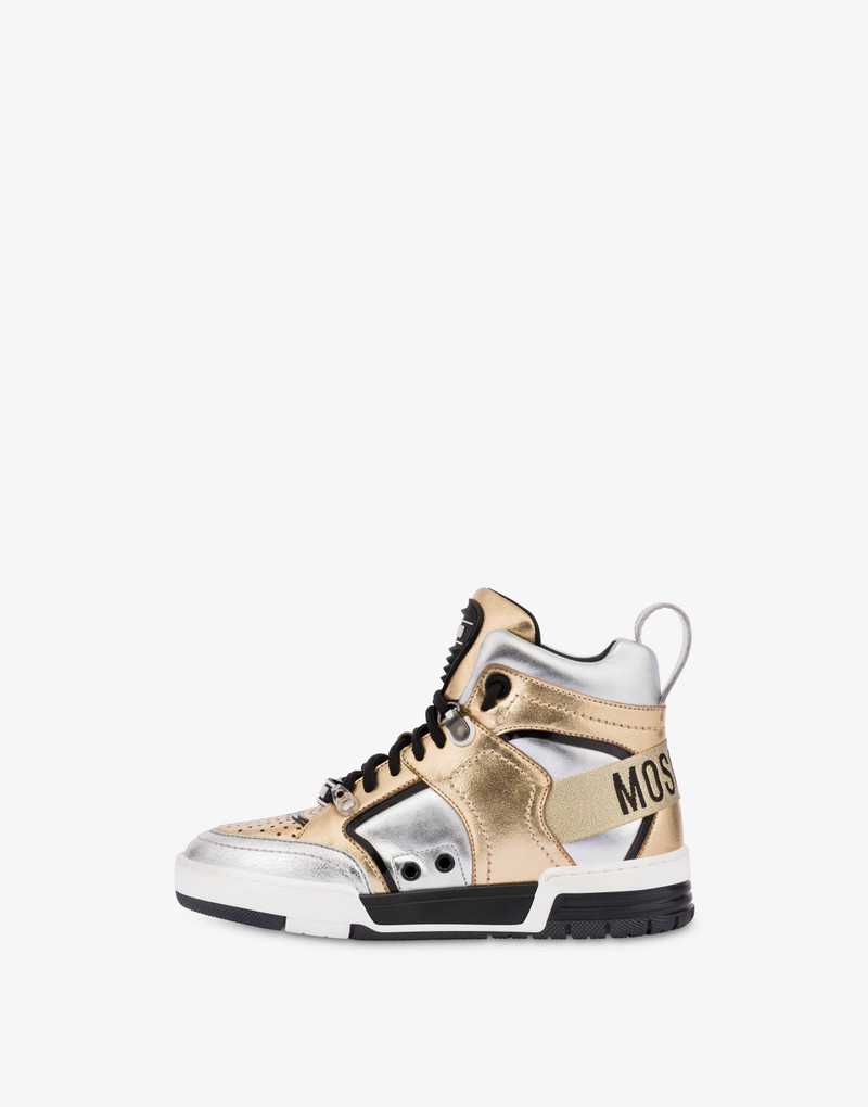STREETBALL LAMINATED HIGH-TOP SNEAKERS 3