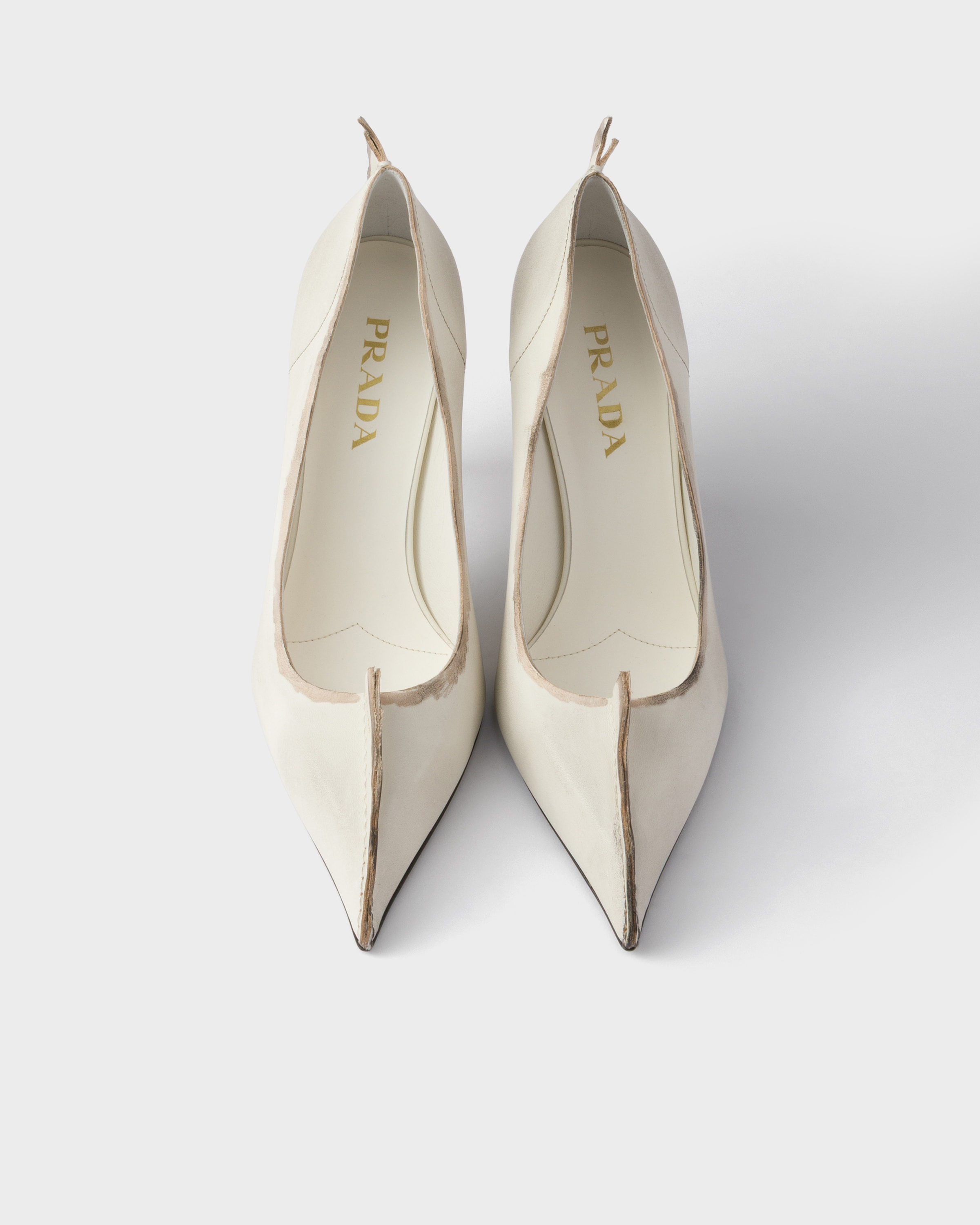 Antiqued leather pumps - 4