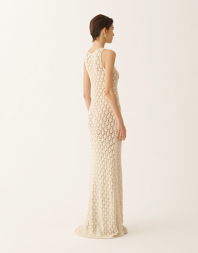 Cotton ribbon dress with sequins 4
