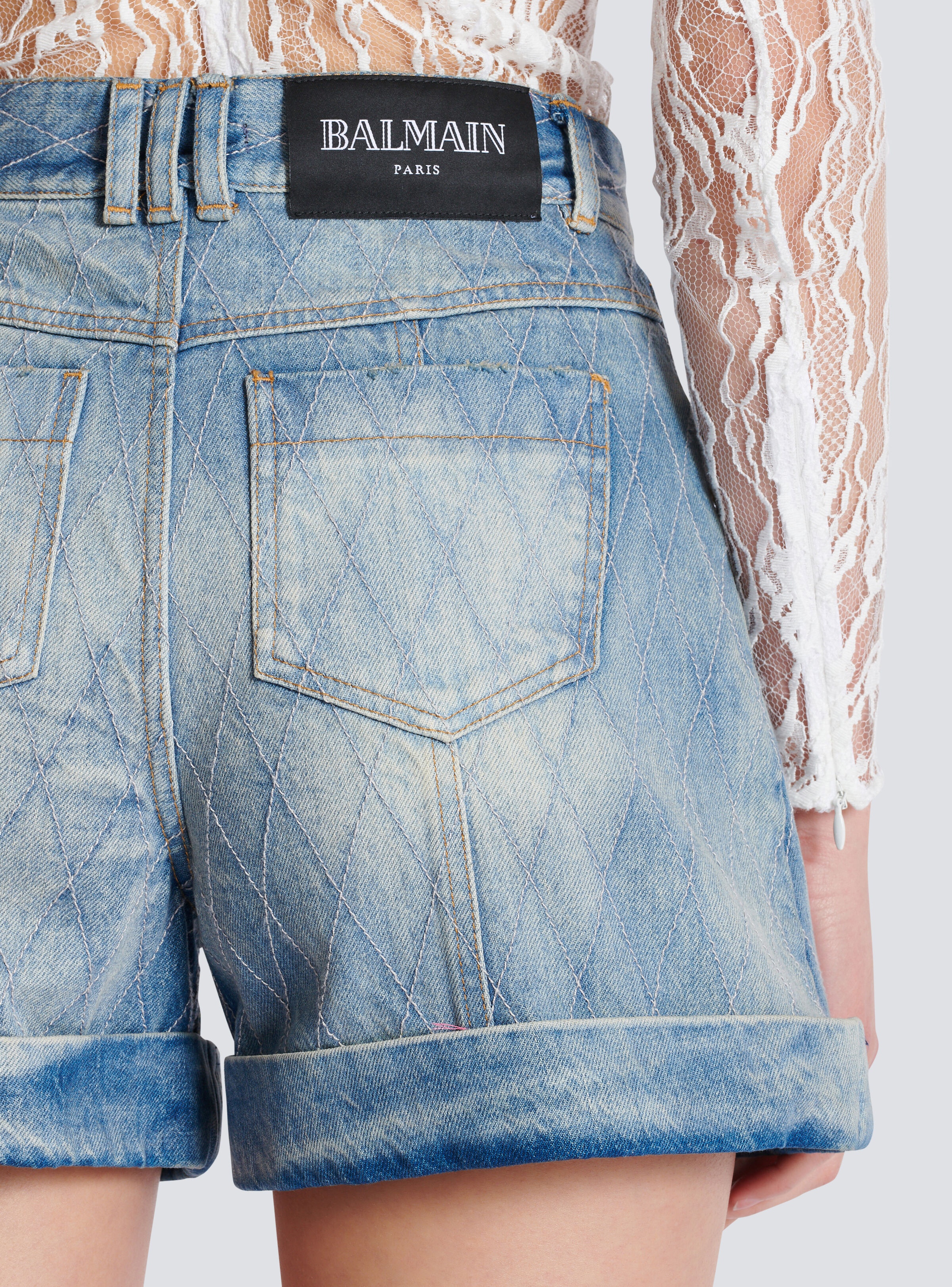 Short Diamond denim shorts - 6