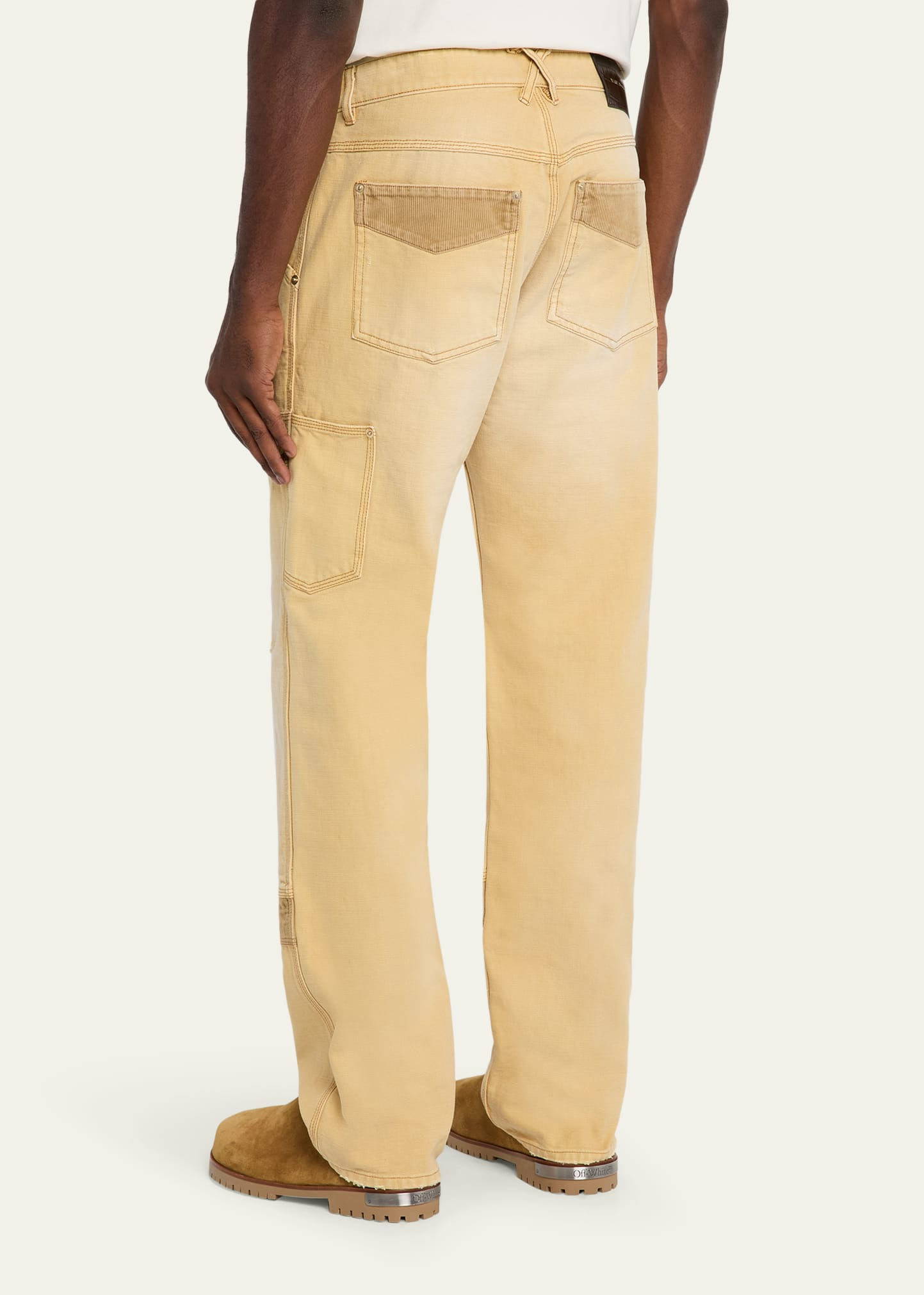 Men's Sierra Knee-Panel Corduroy Patchwork Jeans - 3