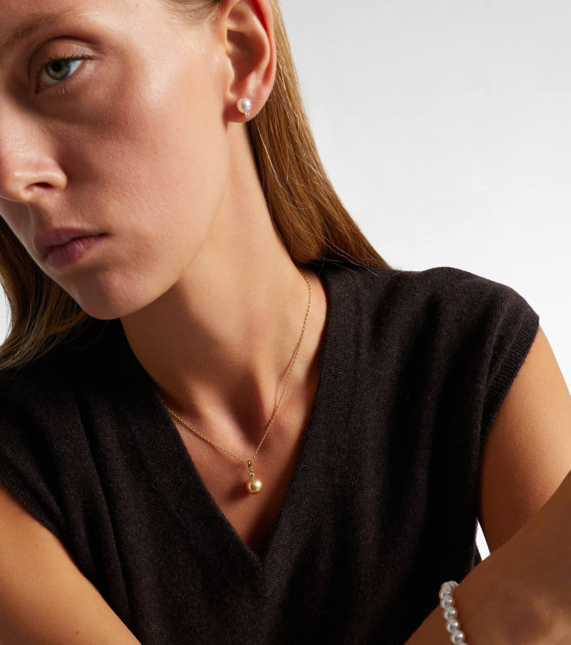 MIKIMOTO 18kt gold necklace with pearl and diamond outlook